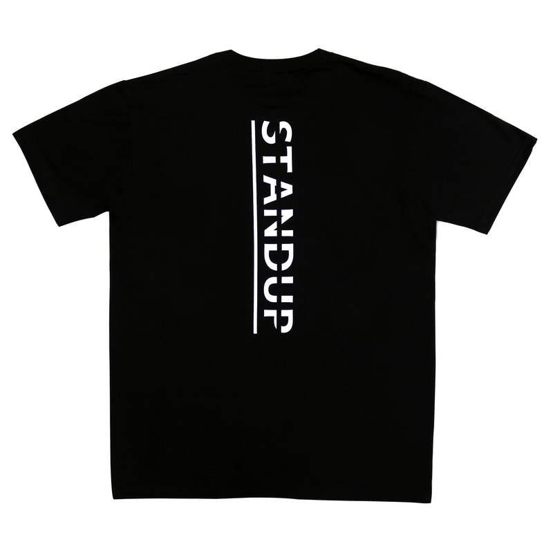 [스탠드업] 버티컬스탠드업 블랙 컬러 티셔츠