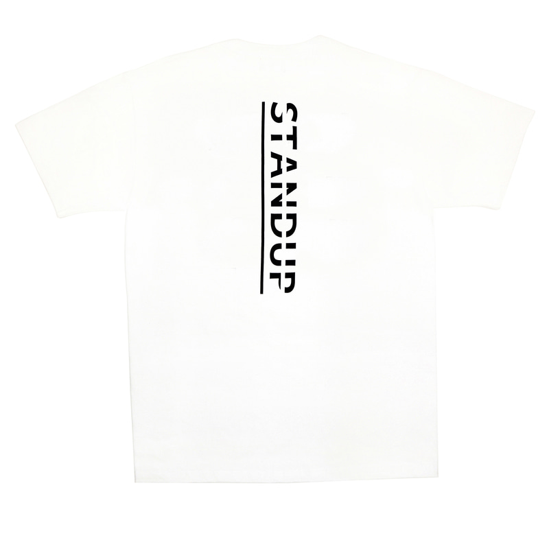 [스탠드업] 버티컬스탠드업 화이트 컬러 티셔츠